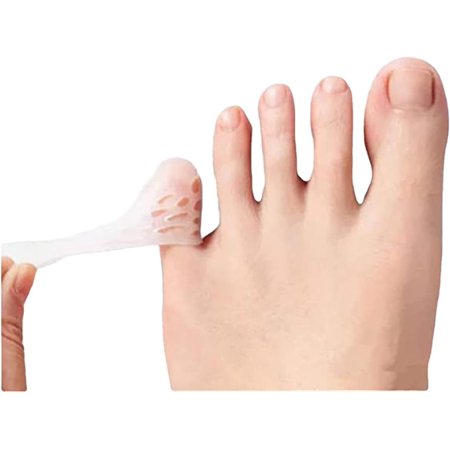 Silicone Anti-Friction Toe Protector, Breathable Gel Toe Covers, Ideal Toe Sleeves for Preventing Painful Rubbing, Treating Corns, Calluses, Blisters and Ingrown Toenails (50pcs)