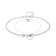 thumbnail image 3 of Vanbelle Sterling Silver Jewelry Multi-Layered Chain Bracelet with Infinity & Hanging Heart and Rhodium Plated for Women and Girls, 3 of 6