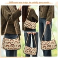 thumbnail image 4 of FORMRS Womens Shoulder Bag with Chain Strap Clutch Purse Cute Tote Handbag, Beige Rainbow Pattern, 4 of 7