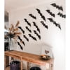 Big Size Bat Wall Decor Stickers, 124pcs Indoor Large Bats Halloween Decorations, DIY 3D Gothic Bats Decor, PVC Bat Stickers for Gothic House, Hunted Mansion, Ghost House, Goth Decor