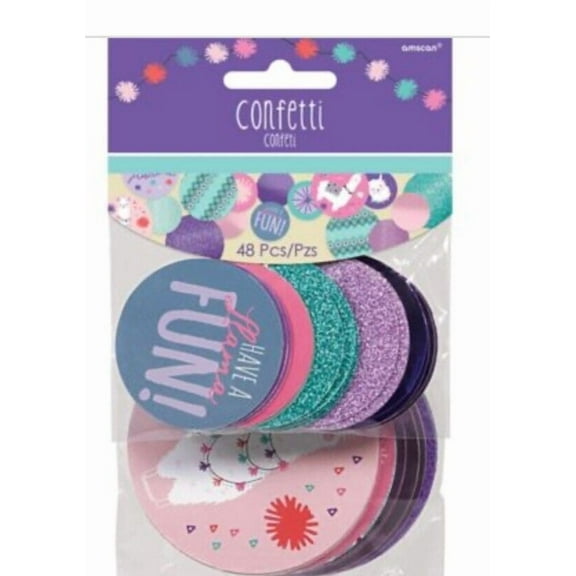 Cute Llama Happy Birthday Party Confetti Mini Pack