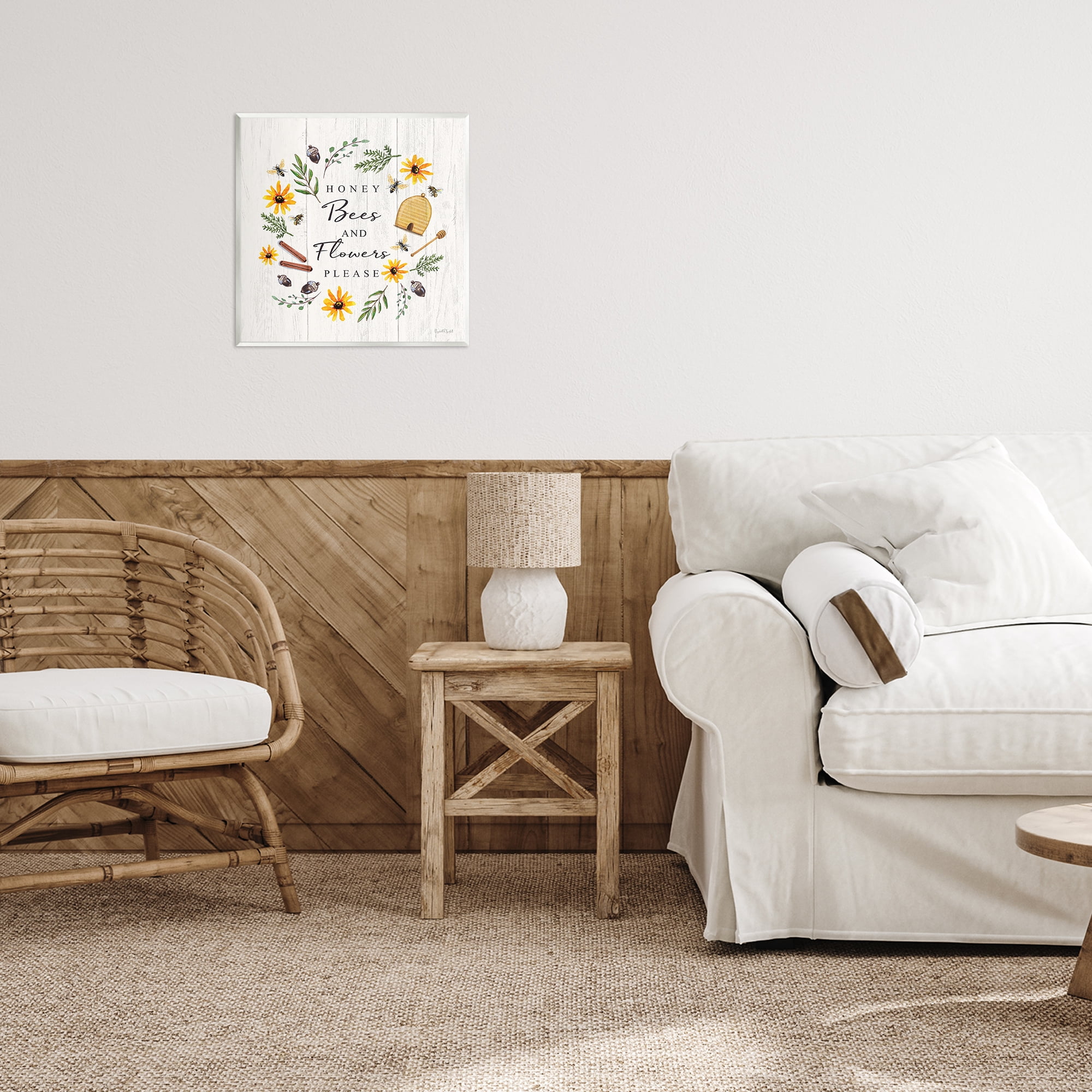 Stupell Industries Country Cottage Wreath & Quote Wall Plaque Art, design by Elizabeth Tyndall
