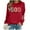 Red, variant on XINXIAOO Women Sweatshirt Womens Long Sleeve Sweatshirt Oversized Pullover for Women Green Plain Crewneck Sweatshirt Women's Fall Sweatshirt Casual Clothes