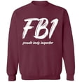 thumbnail image 2 of OXI Crewneck Sweatshirt - Female Body Inspector, Basic Casual Sweatshirts for Men's and Women Fleece Sweatshirt Long Sleeve - Maroon 2X-Large, 2 of 2