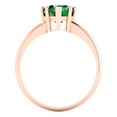 thumbnail image 4 of 2 ct Pear Cut Simulated Emerald Solitaire 14K Rose Gold Womens Engagement Ring, 4 of 5
