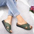 thumbnail image 3 of Women Summer Platform Wedge Sandals Cross Slip On Slippers Flat Sliders Shoes, 3 of 4