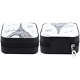 thumbnail image 4 of GFDYREE Portable Gift Jewelry Box for Earring Necklace Bracelet Ring, Travel Storage Case with Doublelayer Design, Made of Materials (Double-decker Eiffel Tower), 4 of 7