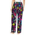 thumbnail image 3 of Pajama Pants Women, Colourful Wine Glass Print Sweatpants Soft Sleep Lounge Pants, Casual PJ Bottoms Pants with Pockets, 3 of 5