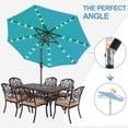 thumbnail image 3 of ABCCANOPY 9FT Outdoor Patio Solar Umbrella with 32LED Lights Turquoise, 3 of 5