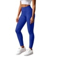 thumbnail image 2 of QIbmong Legging for Women High Waist Stretchy Yoga Pants Seamless Butt Lift Casual Gymwear Tight Trousers(XL,Blue), 2 of 7