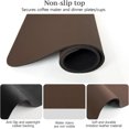 thumbnail image 3 of Coffee Mat, Bar Mat, Hide Stain Absorbent Drying Mat with Waterproof Rubber Back, Fit Under Coffee Maker Machine Pot Espresso Machine(12.2"x19.7", Brown), 3 of 8