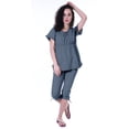 thumbnail image 4 of Moomaya Ensemble de Nuit pour Femmes Capri en Coton Vêtements de Nuit 2 Pcs Chemises de Nuit, 4 of 6