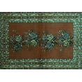 thumbnail image 1 of Ahgly Company Machine Washable Indoor Rectangle Persian Turquoise Blue Traditional Area Rugs, 3' x 5', 1 of 4