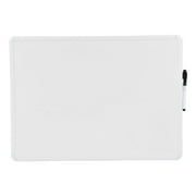 School Smart Dry Erase Board with Marker, White Frame, 16 x 22 Inches