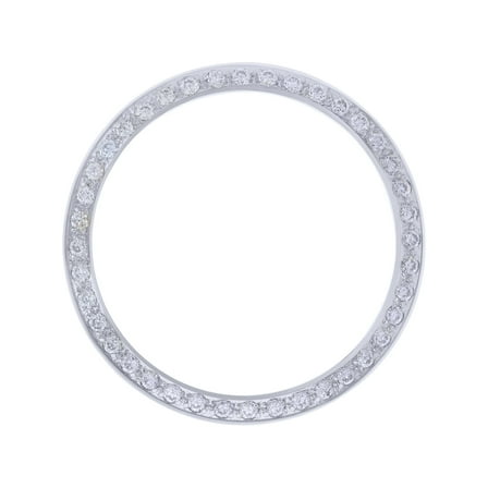 CREATED DIAMOND BEZEL FOR MENS 34MM TUDOR DATE WATCH 6500 6534 6552 7784 WHITE