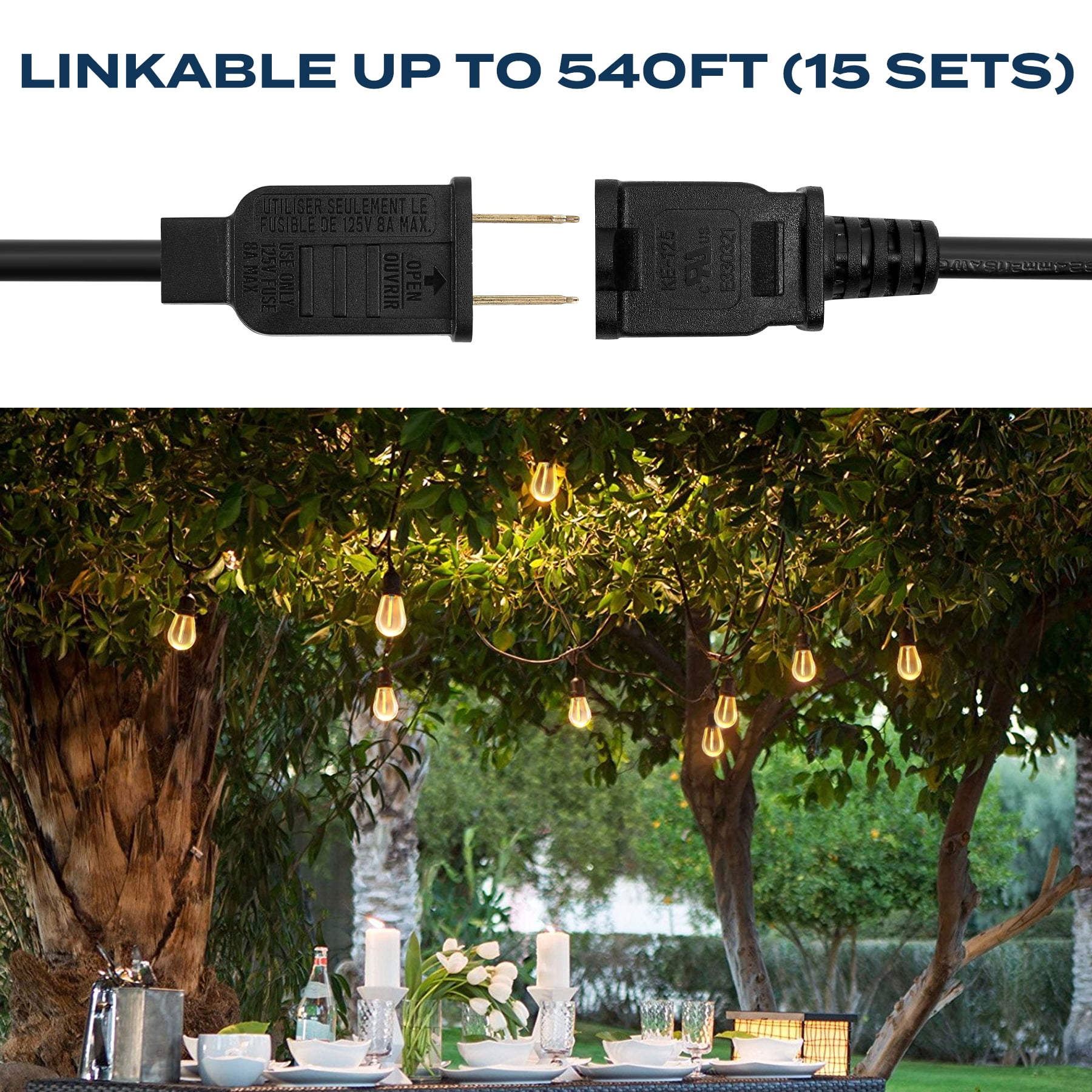 Brightlux Indoor 36ft Corded Electric Energy Efficient LED String Lights 18 Pack