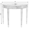 thumbnail image 2 of Hampton Demilune Traditional Burl 36" Console Table in Light Brown  1533442, 2 of 7
