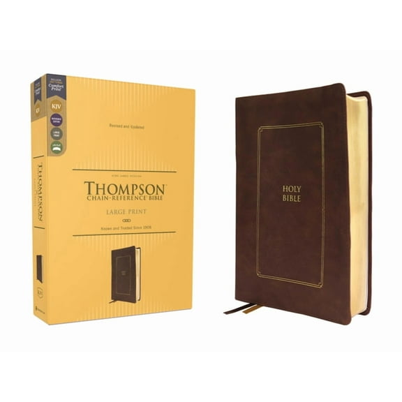 Kjv, Thompson Chain-Reference Bible, Large Print, Leathersoft, Brown, Red Letter, Comfort Print, (Hardcover)