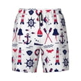 thumbnail image 4 of Lsque Mens Swim Trunks Sailing Marine Travel Pattern - Bathing Suit Compression Liner - Beach Swim Shorts Swimwear - (S-3XL) - Stretch Quick Dry -X-Large, 4 of 9