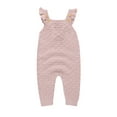 thumbnail image 1 of Gupgi Infant Girls Sweater Rompers Baby Knit Jumpsuits OverallsSolid Color Buttons Fly Sleeve Toddler Fall Bodysuits, 1 of 9