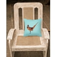 thumbnail image 2 of Carolines Treasures BB8104PW1414 Ring Necked Common Pheasant Blue Check Fabric Decorative Pillow, 14 x 14 in., 2 of 2