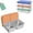 Y1_Orange, variant on Kids Snack Container Stainless Steel 1000ML 2 Compartment Reusable Stackable Lunch Box with Silicone Lid for School Travel Daycare Outdoor Snacking,Orange& Fridge