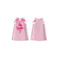 thumbnail image 2 of Miaouyo Toddler Girl Sleeveless Dress Bowknot Letter Embroidery Crew Neck Dress, 2 of 9