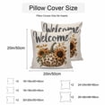 thumbnail image 3 of Waterproof Throw Pillow Covers Set of 2, 20x20 Inch Retro Leopard Pumpkins Decorative Pillowcases Outdoor Pillow Slip Cushion Covers Set for Couch Tent Welcome Sunflowers Rustic, 3 of 7