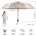 thumbnail image 3 of FORMRS Travel Umbrella Folding Auto Open Close Windproof Rain UV Protection, Red Flower, 3 of 8