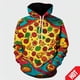 thumbnail image 4 of Sudadera con capucha con estampado 3D de pizza de pepperoni, sudadera con capucha de comida hipster, ropa de calle informal, divertida, ropa unisex para hombres y mujeres, sudaderas con capucha de nue, 4 of 5
