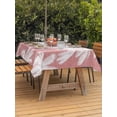 thumbnail image 2 of Outdoor Tablecloth with Umbrella Hole & Zipper, Pink Palm Tree Rectangle Tablecloth 54x80 Inch, Summer Botancial Tropical Farmhouse Patio Table Cover Waterproof Table Cloth for Picnic/Party, 2 of 7
