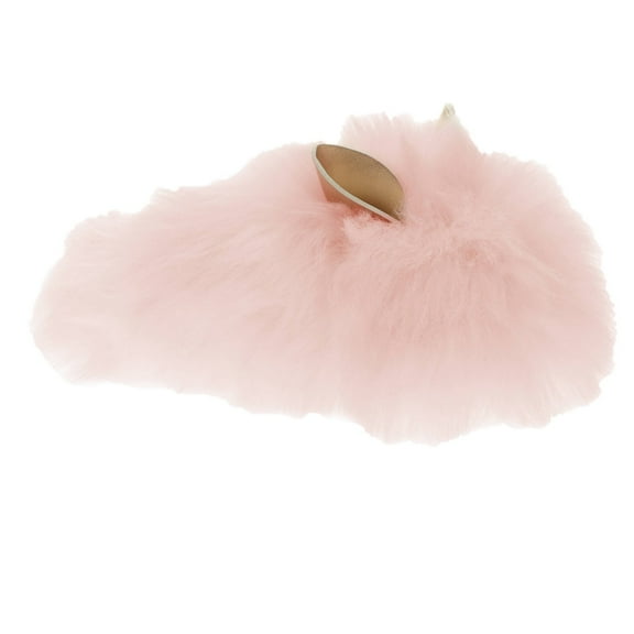 Girls Fuzzy Plush Pink Bunny Rabbit Slippers House Shoes Small 11-12