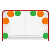 Magnetic Hockey Targets (4X 6-inch Green   4X 8-inch Orange) by Top Shelf Targets