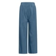 thumbnail image 4 of Bibifish Womens Pants Slate Pleated Waist Lightweight Baggy Tapered Leg Pants Outdoor Trips Daily Wear Trousers With Side Pockets, 4 of 6