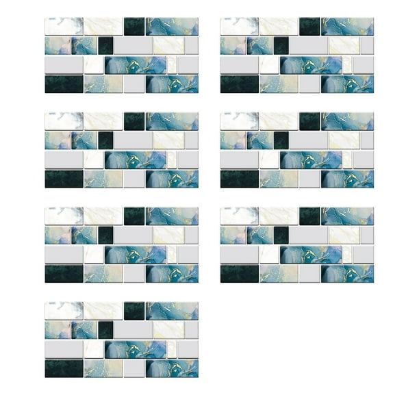 Pegatinas Decorativas Para El Hogar Con Textura 3D Y Resistentes A Las Manchas Para El Baño Y La Cocina. Adhesivos De Pared Brillantes Y Gruesos.