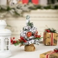 thumbnail image 4 of MOQIN Mini Christmas Tree Tiny Desk Christmas Tree 8 Inch Little Table Top Christmas Tree with Linen Base & Ball Small Desktop Fake Tree for Xmas Indoor Bedroom Tabletop Decorations, 4 of 9