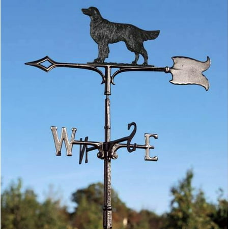 30 in. Golden Retriever Rooftop Weathervane in Black