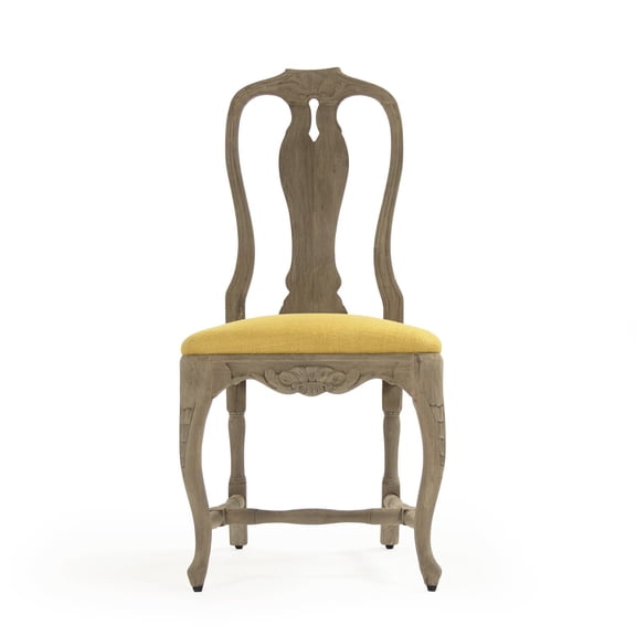 Vibrant Traditional Yellow Birch Kate Side Chair