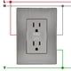 thumbnail image 3 of Placa Contacto Duplex Falla Tierra Inoxium1FSilver 5Pzas Contacto Duplex Falla Tierra 125-250VCA 15A 50/60Hz Plateado Ac, 3 of 4