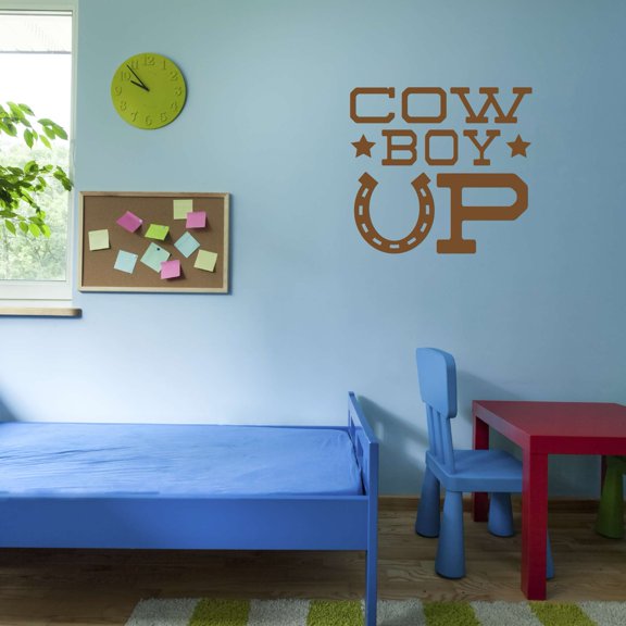 Cow Boy Up Boots Chaps Cowboy Hat Watercolr Western Artwork Vcowgirl Chaps Rodeo Horse Pony Bull Steer Stallion Roper Holiday Gift Decorating Ideas Bedroom Wall Decal Sticker - Size: 20 In X 18 In