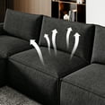 thumbnail image 2 of 175" Oversized Boneless Couch for Living Room, Neche Modern Modular Sectional, Convertible, U Shaped, Deep Seat, Big Comfy Sofa Set with Ottoman,Black, 2 of 11