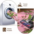 thumbnail image 6 of Spring Floral Large Area Rugs 8x10 ft Watercolor Flower Green Leaves Pink Background Washable Rug Non Slip Indoor Carpet Absorbent Floor Mat for Living Room Bedroom Dining Room, 6 of 9