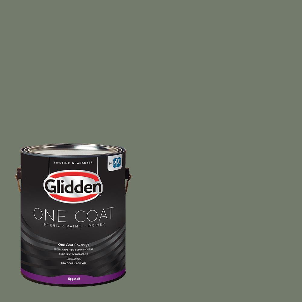 Glidden One Coat Interior Paint + Primer, Thyme Green / Green, 1 Gallon