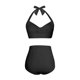 thumbnail image 5 of Trajes de Baño Mujer Conjunto de Bikini Push Up Sexy Para Mujer, Traje de Baño de Dos Piezas de Cintura Alta, Tankini Con Estampado Fruncido Retro, Para Playa, Piscina y Fiesta 1820, 5 of 5