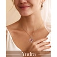 thumbnail image 2 of Yndra Heart Necklace for Women,S925 Sterling Silver July Ruby Birthstone Crown Pendant Necklace,Jewelry Gift for Her Wife Mom Girlfriend,Birthday Valentine’s Day Mother’s Day Gift, 2 of 10