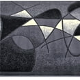 thumbnail image 4 of Handcraft Rugs-Modern Contemporary Living Room Rugs-Abstract Carpet with Round/Oval Swirls Pattern-Shed free Black/White/Gray/Ivory 2x 3 feet Doormat, 4 of 5