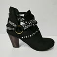 thumbnail image 3 of NECHOLOGY Botas Mujer Adulto Femenino Zapatos Botines de mujer Botas decorativas con de imitación y manga de tacón grueso para mujer, europeas y , 2022 (Black, 8), 3 of 6