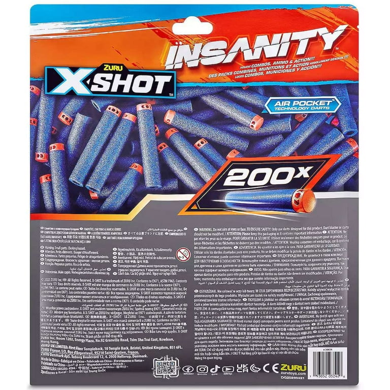 XSHOT Dart Refill, Foam Darts for Blasters, 200 Count, Compatible