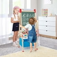 thumbnail image 2 of Costway Caballete de Arte para Niños, Caballete de Doble Lado con Altura Ajustable, Pizarra Negra/Pizarra Blanca, Rollo de Papel, Imanes de Letras y Números, Caballete de Madera para Niños Pequeños, 2 of 3