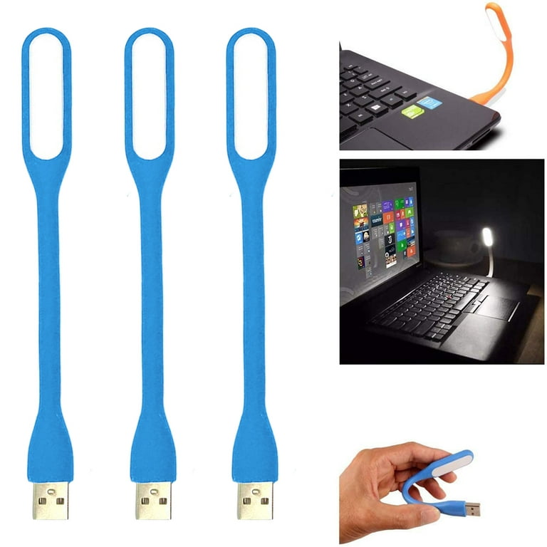 3Pack Mini USB LED Light Lamp, USB Light for Laptop Computer Keyboard, Flexible  Reading Light, USB Powered LED Light, Portable USB Laptop Light 